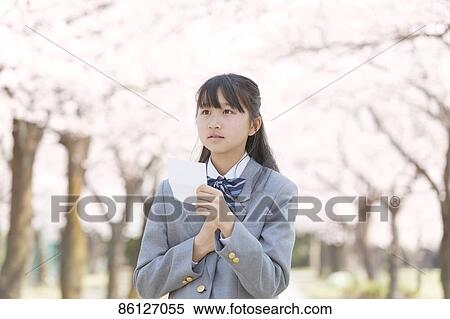 Japanese junior-high schoolgirl in uniform View Large Photo Image Stock Photography - Japanese junior-high schoolgirl in uniform. Fotosearch
