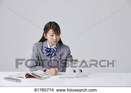 Picture - Japanese junior high student. Fotosearch
