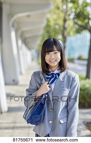 Stock Image - Japanese junior high student. Fotosearch