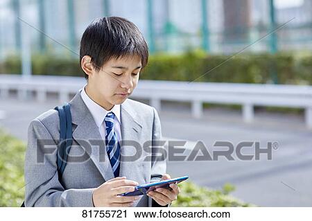 Japanese junior high student View Large Photo Image Stock Image - Japanese junior high student. Fotosearch