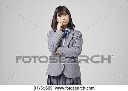 Stock Image - Japanese junior high student. Fotosearch