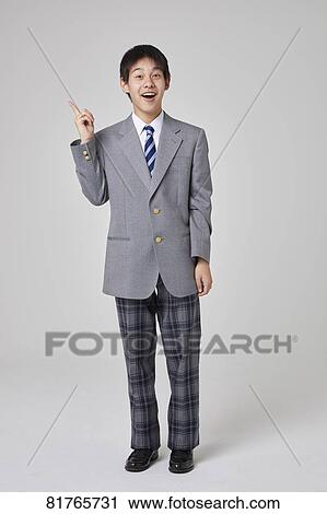 Stock Image - Japanese junior high student. Fotosearch