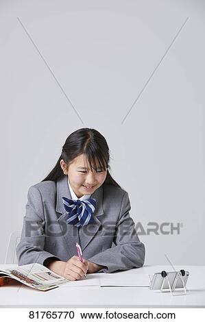 Stock Image - Japanese junior high student. Fotosearch