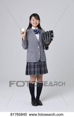 Stock Image - Japanese junior high student. Fotosearch