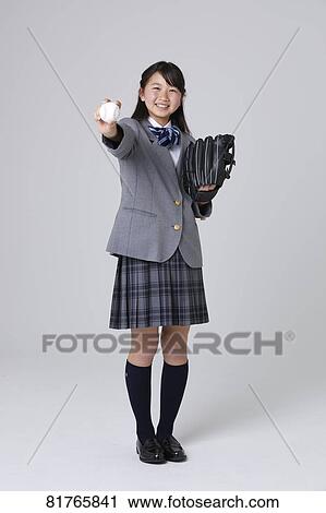 Stock Image - Japanese junior high student. Fotosearch