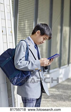 Stock Photo - Japanese junior high student. Fotosearch