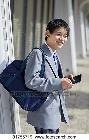Stock Photo - Japanese junior high student. Fotosearch