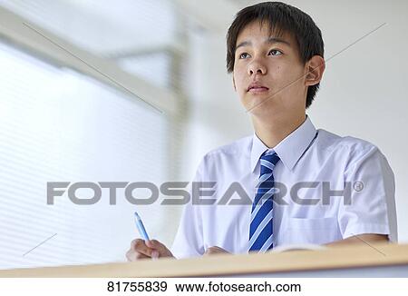 Stock Photo - Japanese junior high student. Fotosearch