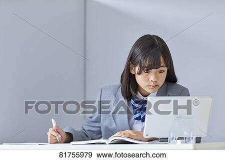 Stock Photo - Japanese junior high student. Fotosearch