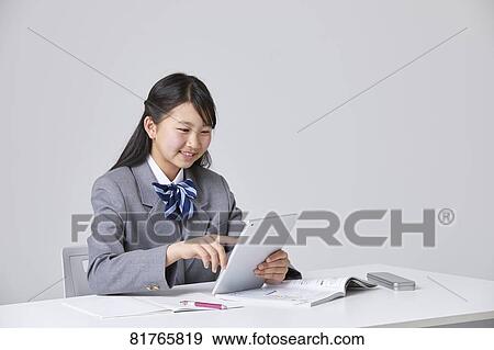Japanese junior high student View Large Photo Image Stock Photo - Japanese junior high student. Fotosearch