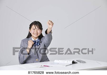 Stock Photo - Japanese junior high student. Fotosearch
