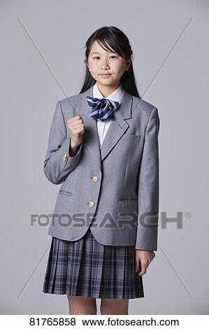 Stock Photo - Japanese junior high student. Fotosearch