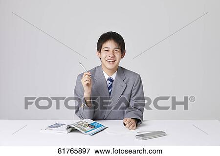 Japanese junior high student View Large Photo Image Stock Photo - Japanese junior high student. Fotosearch