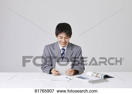 Japanese junior high student View Large Photo Image Stock Photo - Japanese junior high student. Fotosearch