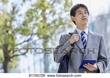 Japanese junior high student View Large Photo Image Stock Photograph - Japanese junior high student. Fotosearch