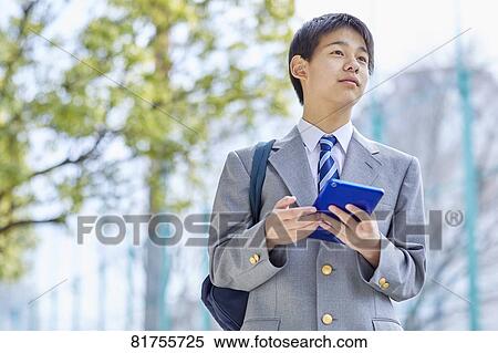 Japanese junior high student View Large Photo Image Stock Photography - Japanese junior high student. Fotosearch