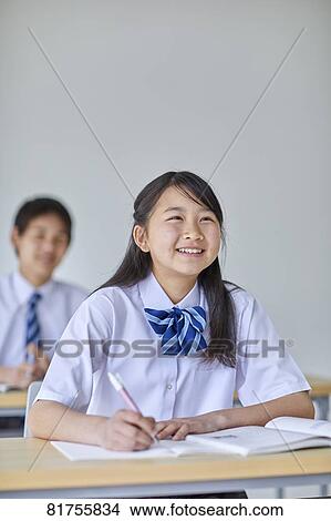 Picture - Japanese junior high students. Fotosearch