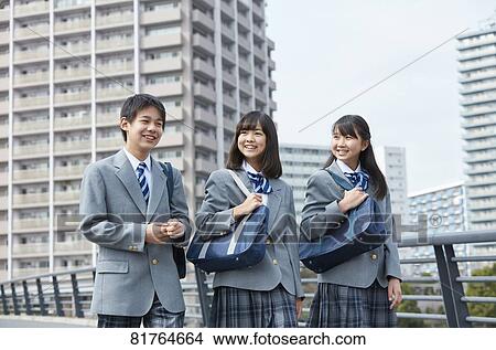 Japanese junior high students View Large Photo Image Picture - Japanese junior high students. Fotosearch