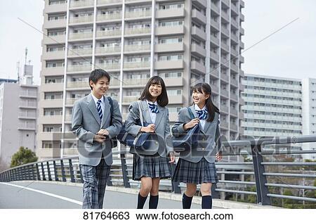 Japanese junior high students View Large Photo Image Stock Image - Japanese junior high students. Fotosearch