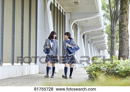 Japanese junior high students View Large Photo Image Stock Photo - Japanese junior high students. Fotosearch