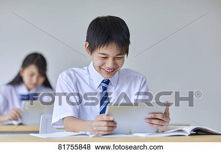 Stock Photo - Japanese junior high students. Fotosearch