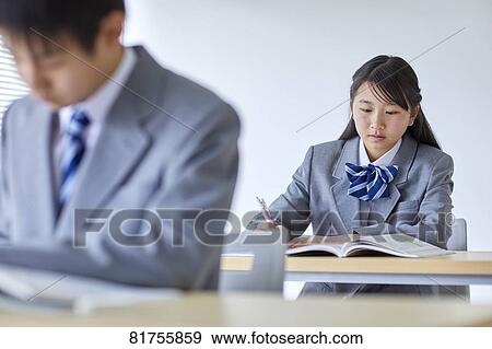 Japanese junior high students View Large Photo Image Stock Photo - Japanese junior high students. Fotosearch