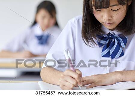 Stock Photo - Japanese junior high students. Fotosearch