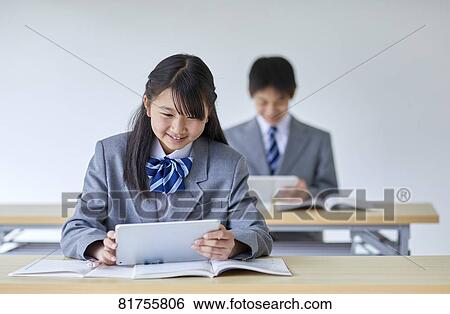 Japanese junior high students View Large Photo Image Stock Photograph - Japanese junior high students. Fotosearch