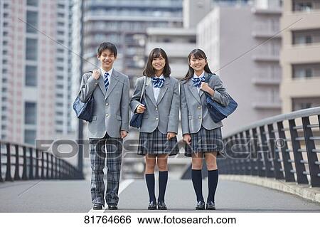 Japanese junior high students View Large Photo Image Stock Photograph - Japanese junior high students. Fotosearch
