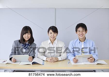 Japanese junior high students with teacher View Large Photo Image Picture - Japanese junior high students with teacher. Fotosearch