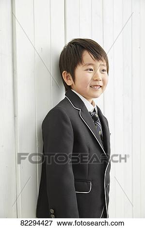 Stock Photo - Japanese kid studio photo shoot. Fotosearch