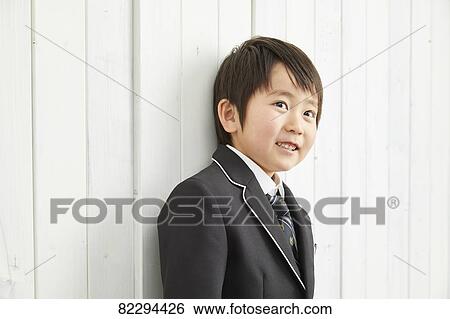 Stock Photograph - Japanese kid studio photo shoot. Fotosearch