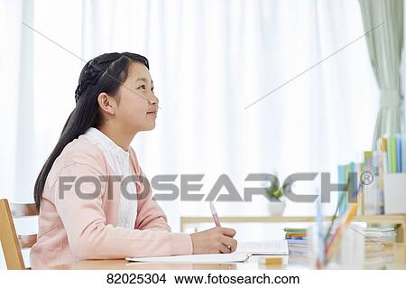 Japanese kid studying at home View Large Photo Image Picture - Japanese kid studying at home. Fotosearch