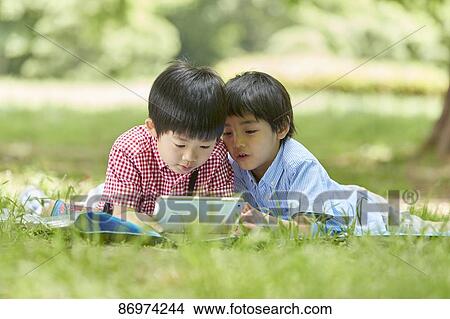 Japanese kids in a city park View Large Photo Image Picture - Japanese kids in a city park. Fotosearch