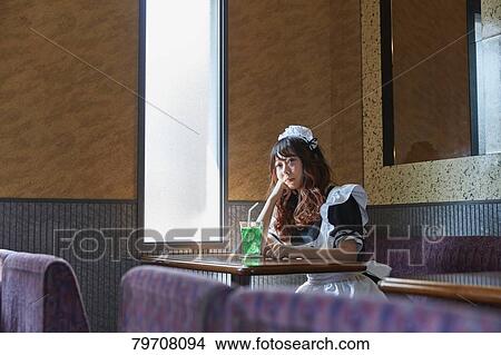 Japanese maid cosplay View Large Photo Image Picture - Japanese maid cosplay. Fotosearch