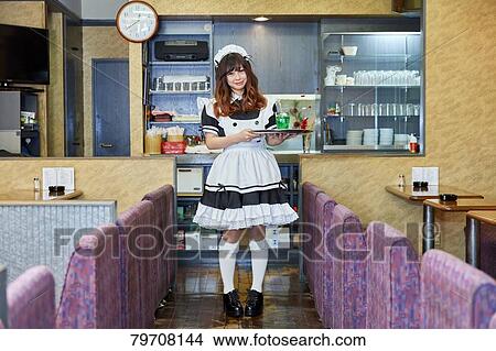 Japanese maid cosplay View Large Photo Image Picture - Japanese maid cosplay. Fotosearch
