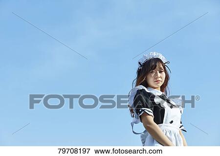 Japanese maid cosplay View Large Photo Image Stock Photo - Japanese maid cosplay. Fotosearch