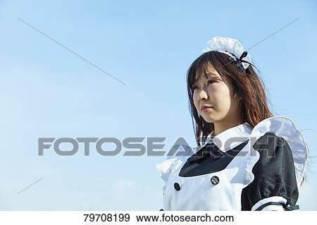 Japanese maid cosplay View Large Photo Image Stock Photo - Japanese maid cosplay. Fotosearch