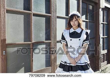 Japanese maid cosplay View Large Photo Image Stock Photo - Japanese maid cosplay. Fotosearch