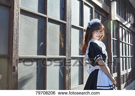 Japanese maid cosplay View Large Photo Image Stock Photograph - Japanese maid cosplay. Fotosearch