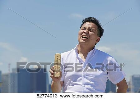 Japanese man in the hot weather View Large Photo Image Stock Image - Japanese man in the hot weather. Fotosearch