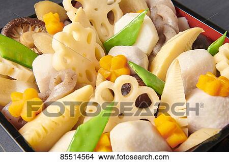 Japanese New Year traditional Osechi dishes View Large Photo Image Picture - Japanese New Year traditional Osechi dishes. Fotosearch