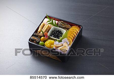 Japanese New Year traditional Osechi dishes View Large Photo Image Stock Image - Japanese New Year traditional Osechi dishes. Fotosearch