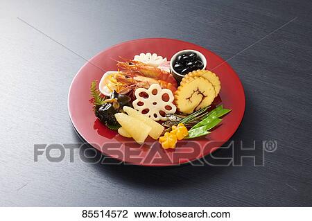 Japanese New Year traditional Osechi dishes View Large Photo Image Stock Image - Japanese New Year traditional Osechi dishes. Fotosearch