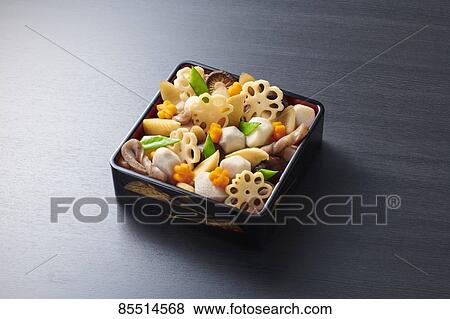 Japanese New Year traditional Osechi dishes View Large Photo Image Stock Photo - Japanese New Year traditional Osechi dishes. Fotosearch