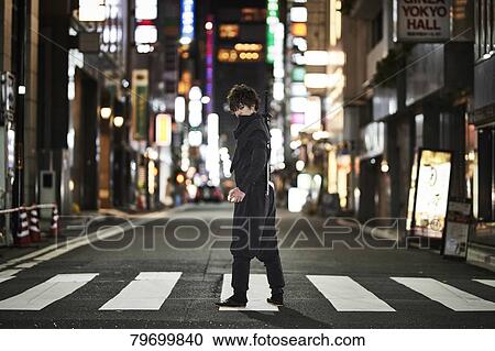 Japanese ninja at night downtown Tokyo View Large Photo Image Stock Image - Japanese ninja at night downtown Tokyo. Fotosearch