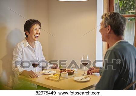 Japanese senior couple dining View Large Photo Image Stock Photo - Japanese senior couple dining. Fotosearch
