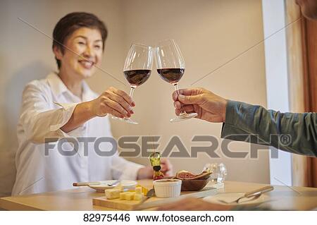 Japanese senior couple dining View Large Photo Image Stock Photograph - Japanese senior couple dining. Fotosearch