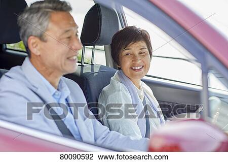 Japanese senior couple driving View Large Photo Image Stock Image - Japanese senior couple driving. Fotosearch