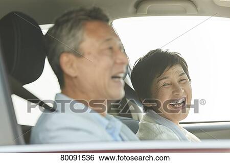 Japanese senior couple driving View Large Photo Image Stock Photograph - Japanese senior couple driving. Fotosearch